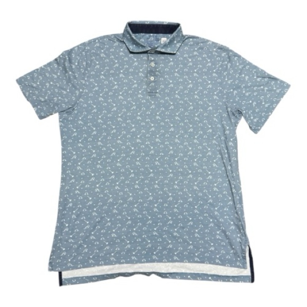122 RALPH LAUREN Men’s Classic Fit Performance ‘Croquet’ Polo - Blue, Medium